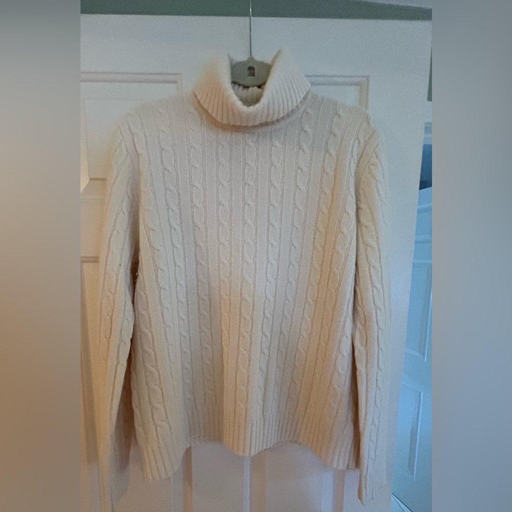 Jones NY Signature cable turtleneck long sleeve sweater. SZ. XL